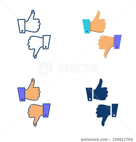 Hands with thumb up and down icon 109822768