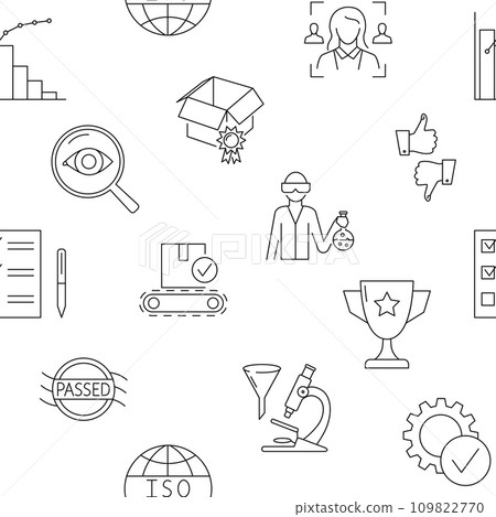 Product quality control seamless pattern 109822770