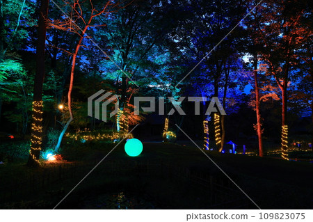 Illumination of old folk houses in Kitakami City, Iwate Prefecture 109823075
