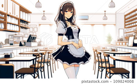 Favorite woman working at a maid cafe (AI generated) 109824008