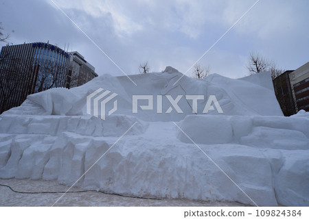 Dinosaur Snow Sculpture Sapporo Snow Festival Dinosaur Snow Sculpture Sapporo Snow Festival 109824384