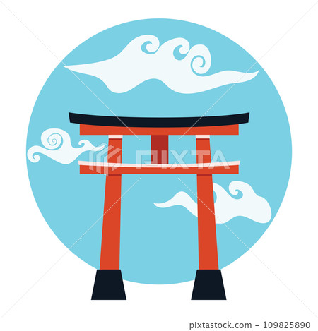 Torii gate minimal illustration Torii gate minimal illustration 109825890