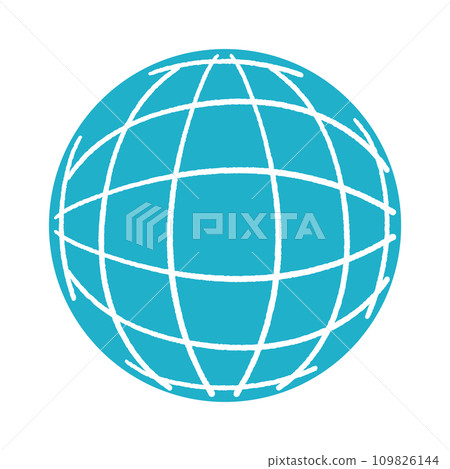 Earth circle represented in wire frame illustration material Earth circle represented in wire frame illustration material 109826144