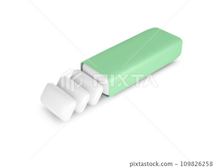 3D realistic pack of chewing gum pads. 109826258