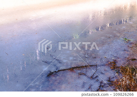 Frozen water surface with soft light Frozen water surface with soft light 109826266