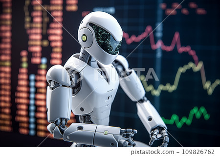 AI Trading. AI Robot on chatGPT generate analytic Trading chart. 109826762