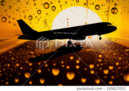 Airplane on Cooking Oil as petroleum. 109827031