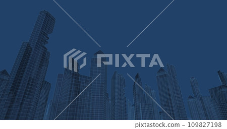 Greater commercial and investment center It is the center of offices, banks, residences, hotels, shopping malls, Sketch 3D illustration. 109827198