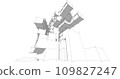 Modern architecture in a beautiful metropolisFreehand line drawing illustration, 3D illustration. 109827247