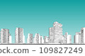 Modern architecture in a beautiful metropolisFreehand line drawing illustration, 3D illustration. 109827249
