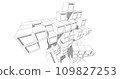 Modern architecture in a beautiful metropolisFreehand line drawing illustration, 3D illustration. 109827253