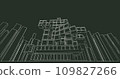Modern architecture in a beautiful metropolisFreehand line drawing illustration, 3D illustration. 109827266