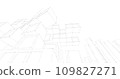 Modern architecture in a beautiful metropolisFreehand line drawing illustration, 3D illustration. 109827271