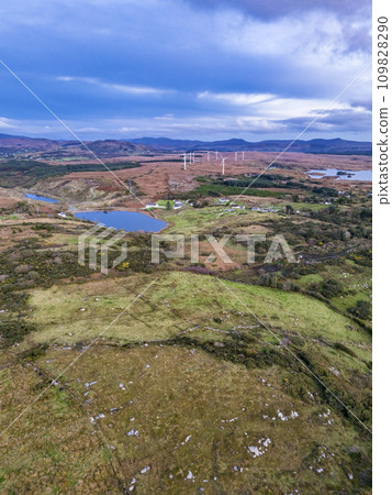 Aerial view of Bonny Glen by Portnoo in County Donegal - Ireland 109828290
