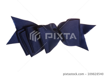 Blue bow, isolated on white background 109828540