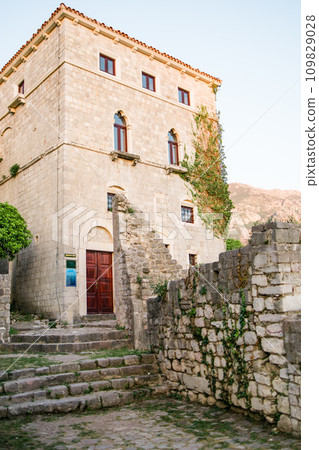 Old Town Bar in Montenegro. Old cobbled street. Travel and vacations 109829028