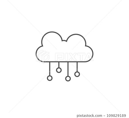 Cloud data icon. Vector illustration. Cloud data icon. Vector illustration. 109829189