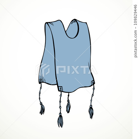 Vector drawing. Jewish clothing tzitzit Vector drawing. Jewish clothing tzitzit 109829446