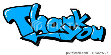 Thank you Thank you English alphabet graffiti paint Thank you Thank you English alphabet graffiti paint 109829723
