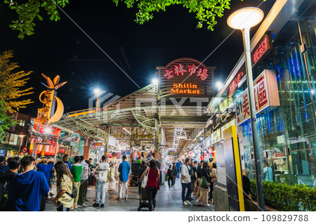 士林夜市，台灣 *部分柔焦 109829788