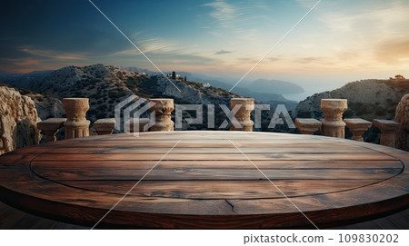Blurred Sunrise on the Mountain Background 109830202