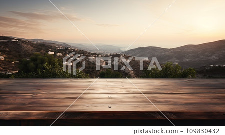 Blurred Sunrise on the Mountain Background Blurred Sunrise on the Mountain Background 109830432