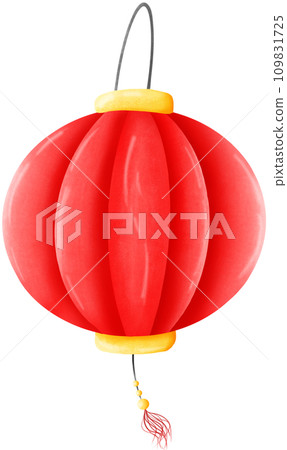 Red round lantern 109831725