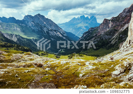 landscape with mountains, clouds and rocks landscape with mountains, clouds and rocks 109832775