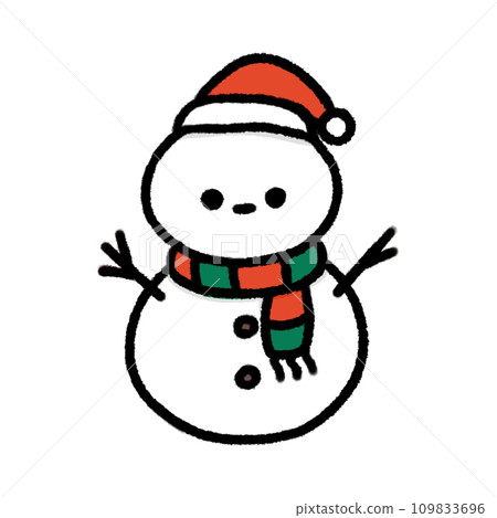 Cute Snowman santa hat Doodle element, Festival signs and symbols, Hand drawn in doodle style Cute Snowman santa hat Doodle element, Festival signs and symbols, Hand drawn in doodle style 109833696
