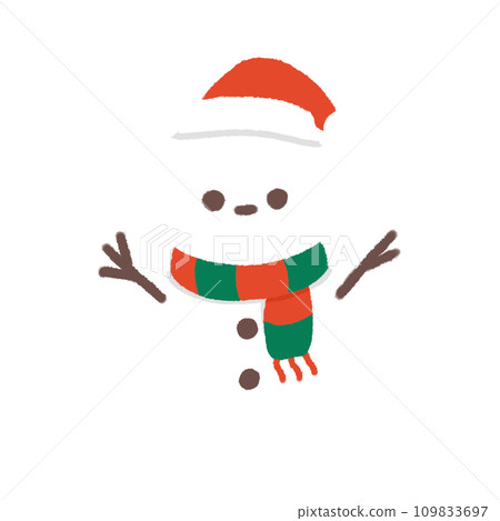 Cute Snowman santa hat Doodle element, Festival signs and symbols, Hand drawn in doodle style Cute Snowman santa hat Doodle element, Festival signs and symbols, Hand drawn in doodle style 109833697