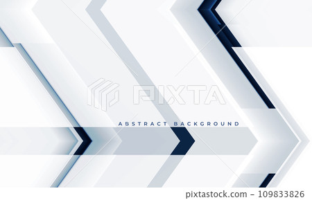 White and dark blue 3D geometric abstract background with arrows. White technology futuristic modern abstract banner design. 109833826