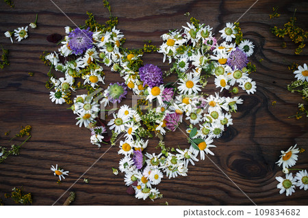 Heart symbol, flowers Heart symbol, flowers 109834682