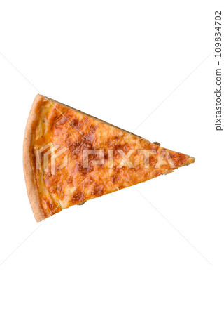 Beautiful delicious quiche pie with four types of cheese with spices and herbs 109834702