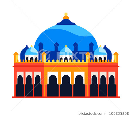 Akshardham - modern flat design style single isolated image 109835208
