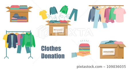 clothes donation set 109836035