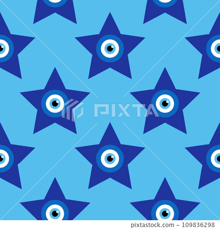 Evil eye magic seamless pattern. Symbol of protection, Turkish souvenir 109836298