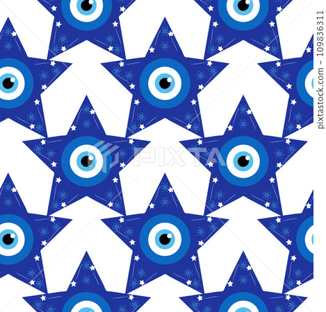 Evil eye magic seamless pattern. Symbol of protection, Turkish souvenir 109836311