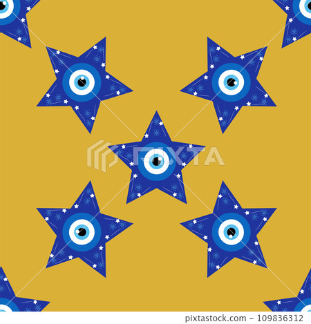 Evil eye magic seamless pattern. Symbol of protection, Turkish souvenir 109836312