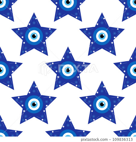 Evil eye magic seamless pattern. Symbol of protection, Turkish souvenir 109836313