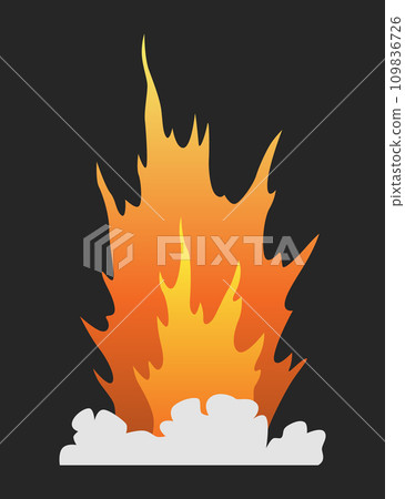 Explosion animation effect for game. Burst explosion in cartoon style. Bomb or bang. Vector isolated illustration 109836726