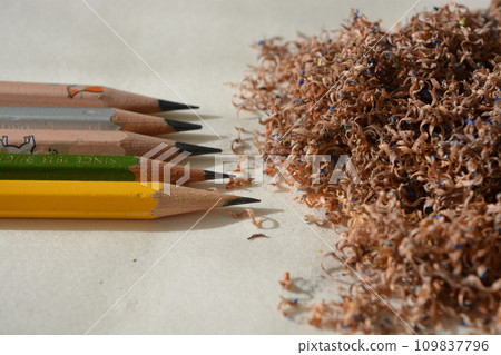 pencil and shavings pencil and shavings 109837796