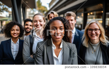businesspeople happy to be there businesswoman 109838034