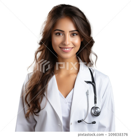 female woman doctor nurse portrait shot smiling cheerful confident isolated female woman doctor nurse portrait shot smiling cheerful confident isolated 109838376