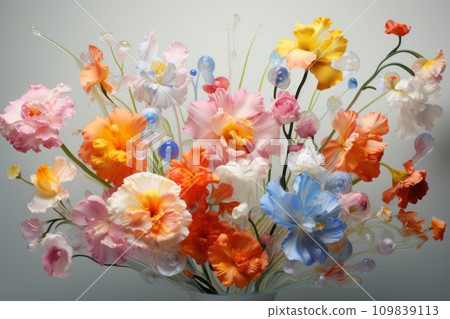 Bouquet of colorful assorted flowers 109839113