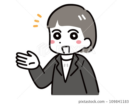 一位微笑的女商人解釋 一位微笑的女商人解釋 109841183
