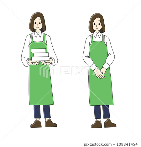 在書店工作的女性全身插圖集 Color 3 在書店工作的女性全身插圖集 Color 3 109841454