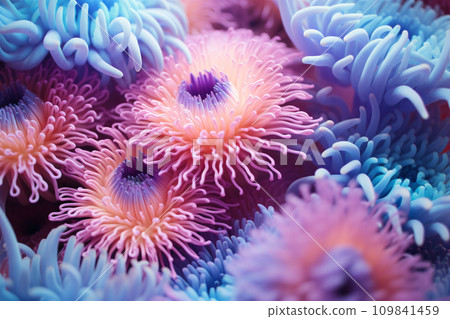 Dazzling Depths, Vibrant Anemone Texture Captures Underwater Magic 109841459