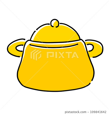 Loose simple pot, single item, solid coating 109841642