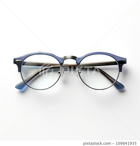 AI-generated content. Hyper realistic, simple, Half-Rim Glasses, white Background Generative AI AI-generated content. Hyper realistic, simple, Half-Rim Glasses, white Background Generative AI 109841935