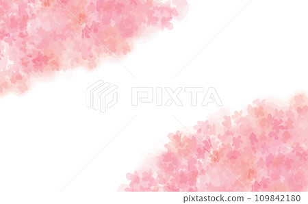 手繪櫻花背景插畫素材 手繪櫻花背景插畫素材 109842180